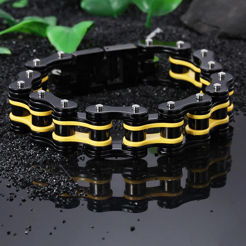 New jewelry wholesale multi - color inter phase chain bracelet titanium steel men 's | Украшения и аксессуары