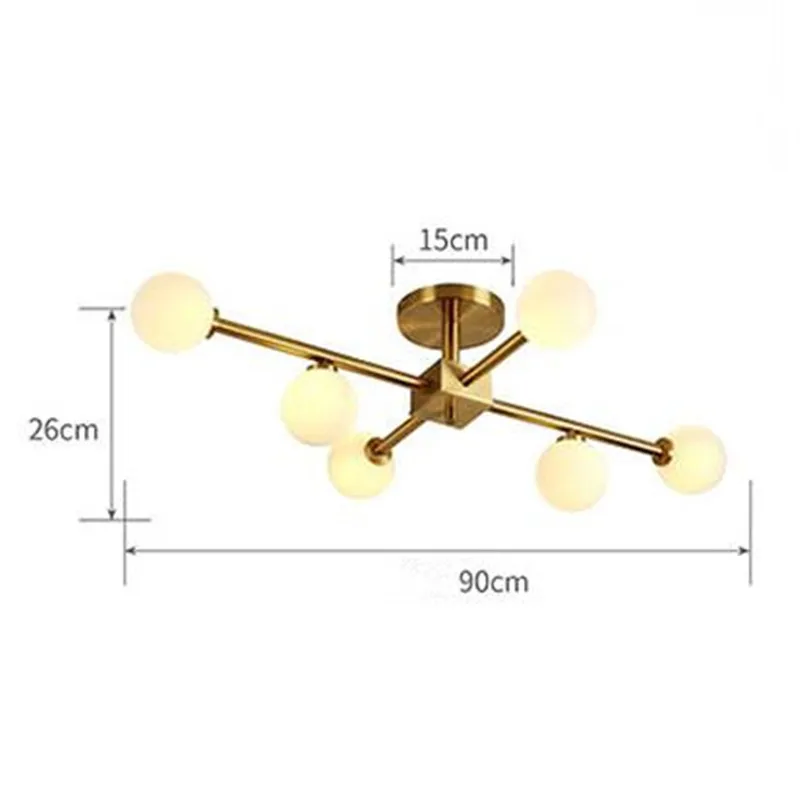 6 Heads Nordic Modern Magic Living Bedroom Ceiling Lamp Simple Glass Lampshade Round Ball Molecule LED Chandelier Lighting
6 Heads Nordic Modern Magic Living Bedroom Ceiling Lamp Simple Glass Lampshade Round Ball Molecule LED Chandelier Lighting