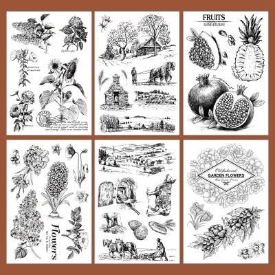 Transparent silicone seal Plant series printing DIY decoration scrapbook / album decoration transparent stamp
Transparent silicone seal Plant series printing DIY decoration scrapbook / album decoration transparent stamp