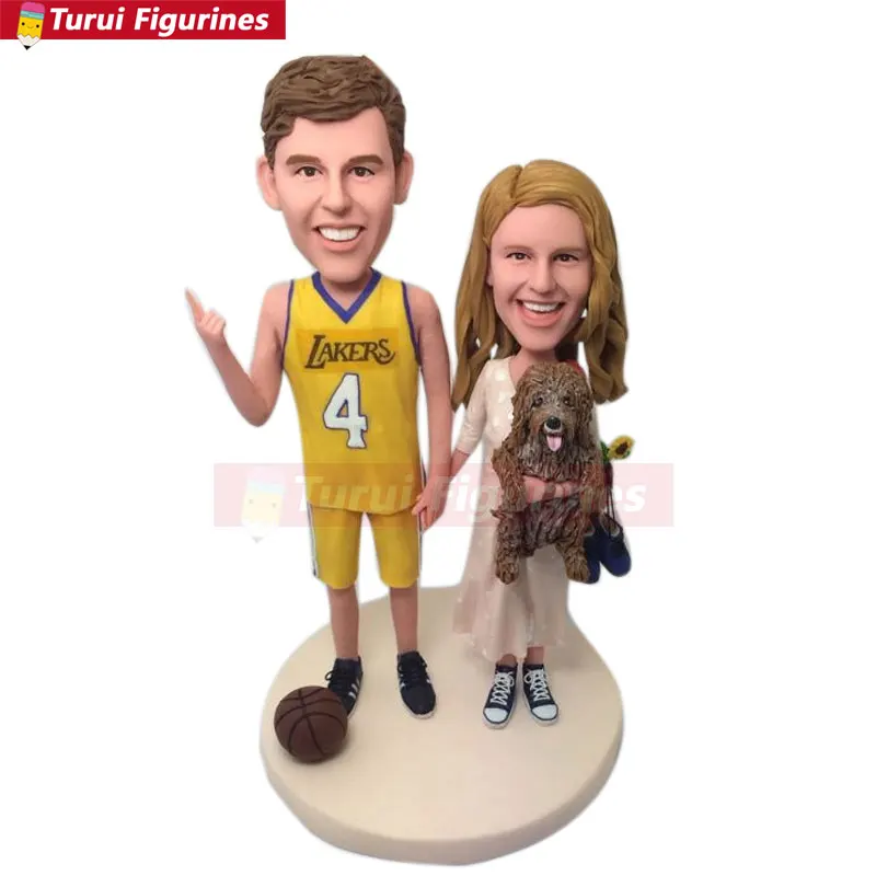 sports Basketball Wedding Cake Topper Custom Bobble Head Clay Figurine Based on Customers' Photos Using As Wedding Birthday Cake
sports Basketball Wedding Cake Topper Custom Bobble Head Clay Figurine Based on Customers' Photos Using As Wedding Birthday Cake