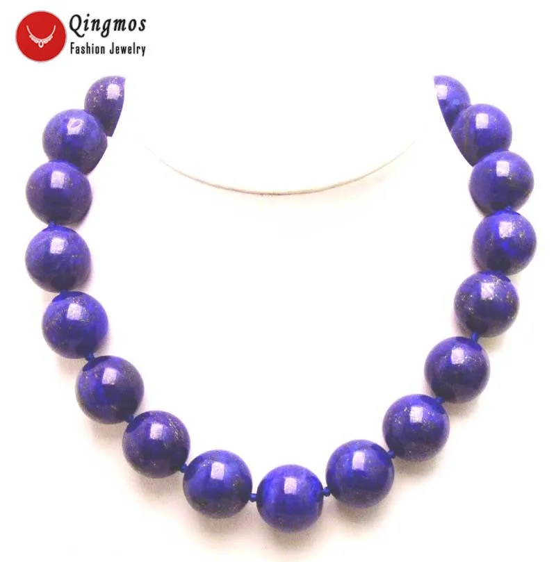 Qingmos 12mm Natural Lapis Lazuli Necklace for Women with Round Blue Lapis Lazuli Stone Chokers Necklace Jewelry 17" nec5455
Qingmos 12mm Natural Lapis Lazuli Necklace for Women with Round Blue Lapis Lazuli Stone Chokers Necklace Jewelry 17" nec5455
