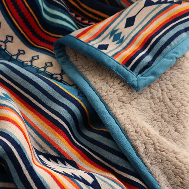SJ Super Soft Retro Flannel Fleece Sherpa Bohemian Couch Throw Blanket For Sofa Portable Car Travel Cover Blanket
SJ Super Soft Retro Flannel Fleece Sherpa Bohemian Couch Throw Blanket For Sofa Portable Car Travel Cover Blanket