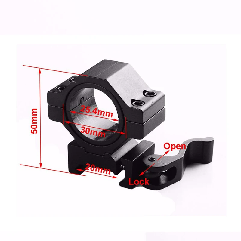 30mm/25.4mm Scope Ring QD Mount Adapter fit for 20mm Picatinny Rail Gun Accessory for Rifle Hunting
30mm/25.4mm Scope Ring QD Mount Adapter fit for 20mm Picatinny Rail Gun Accessory for Rifle Hunting