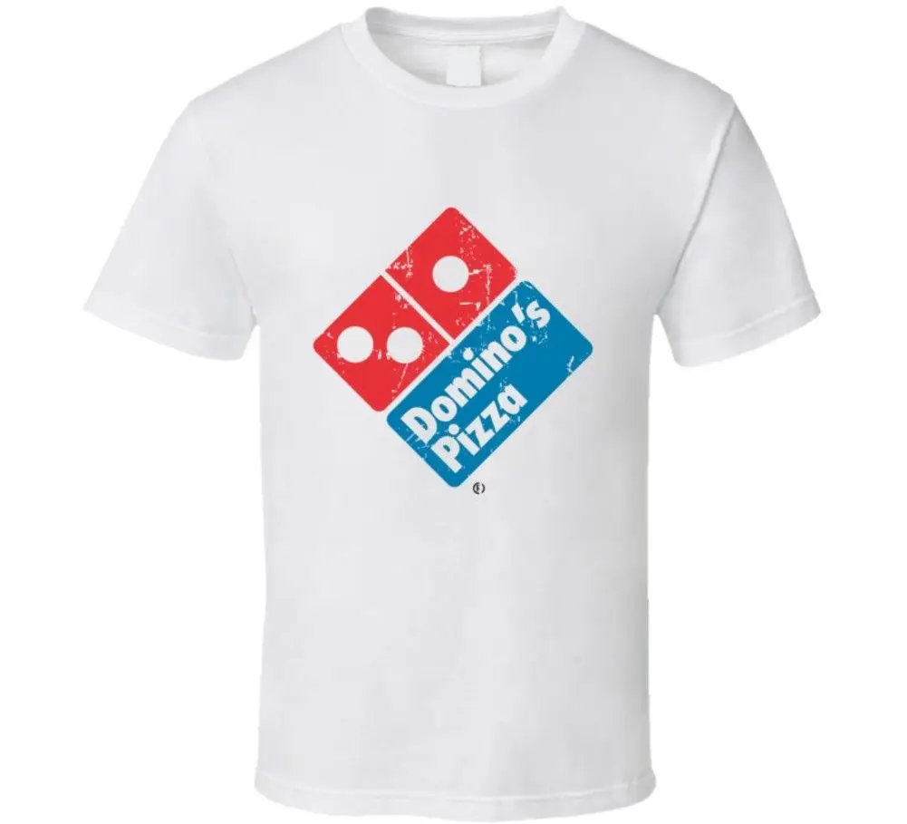 Dominos Pizza фаст фуд ресторан состаренный вид футболка с капюшоном в стиле хип хоп