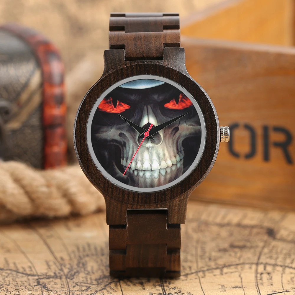 Creative Skull Wooden Watch Full Handmade Bamboo Wood Mens Quartz Wrist Watch Bracelet Male Sports relojes hombre 2020
Creative Skull Wooden Watch Full Handmade Bamboo Wood Mens Quartz Wrist Watch Bracelet Male Sports relojes hombre 2020