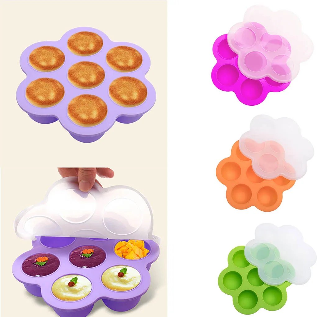 7 Holes Multifunctional Silicone Egg Bites Molds Reusable Storage Container Children Food Tray
7 Holes Multifunctional Silicone Egg Bites Molds Reusable Storage Container Children Food Tray