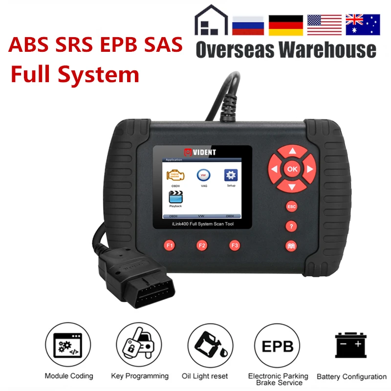 Инструмент Диагностический Vident iLink400, 12 В, OBDII, ABS, SRS, EPB, передача, DPF, сброс, TPS, лучше, чем обновление NT510 
Инструмент Диагностический Vident iLink400, 12 В, OBDII, ABS, SRS, EPB, передача, DPF, сброс, TPS, лучше, чем обновление NT510