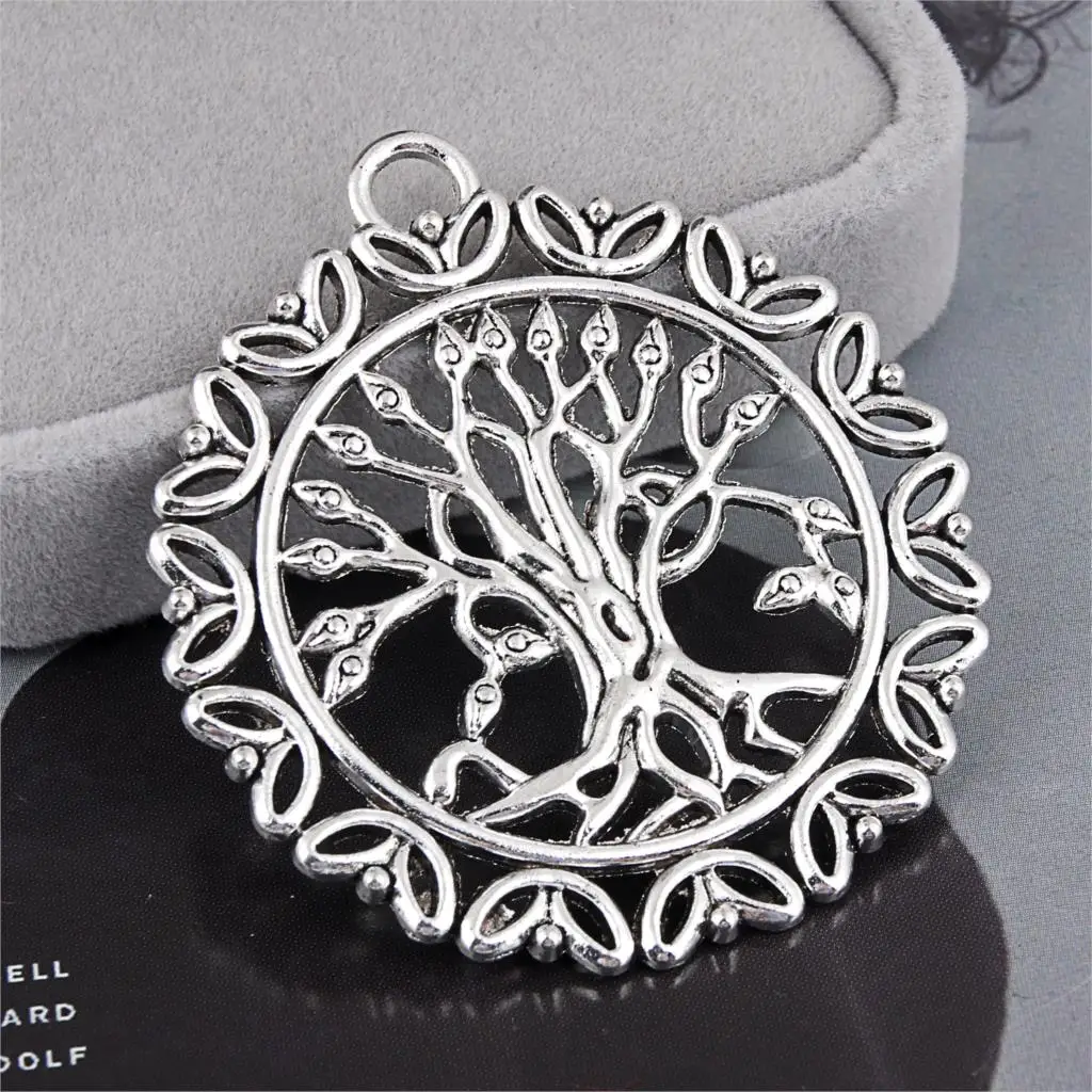 3Pcs Silver Color Hollow Round Shaped Tree Charms Making Forest Pendant Women Necklaces Ornaments Jewelry 51X47mm A3262
3Pcs Silver Color Hollow Round Shaped Tree Charms Making Forest Pendant Women Necklaces Ornaments Jewelry 51X47mm A3262