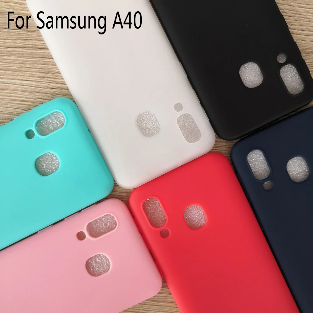 Чехол для Samsung A40 2019 чехол Galaxy Матовая Мягкая задняя крышка A 40 чехол|Бамперы| |