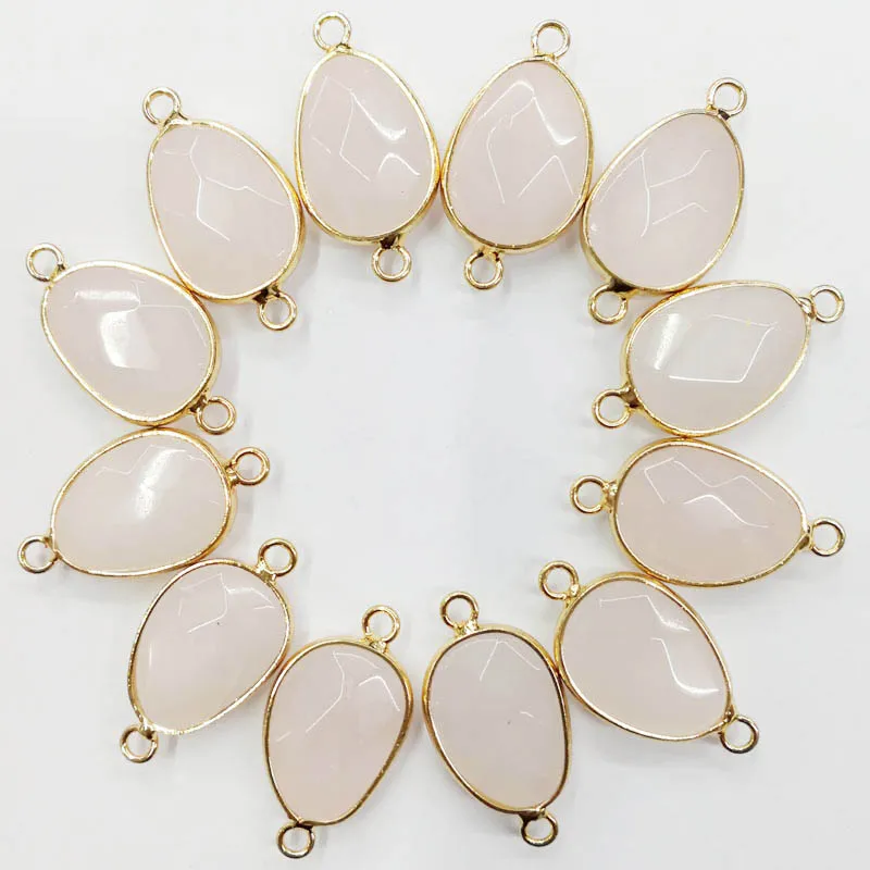 Wholesale fashion natural rose crystal stone Connector section Irregular water drop Connector pendants for jewelry making 12pcs
Wholesale fashion natural rose crystal stone Connector section Irregular water drop Connector pendants for jewelry making 12pcs