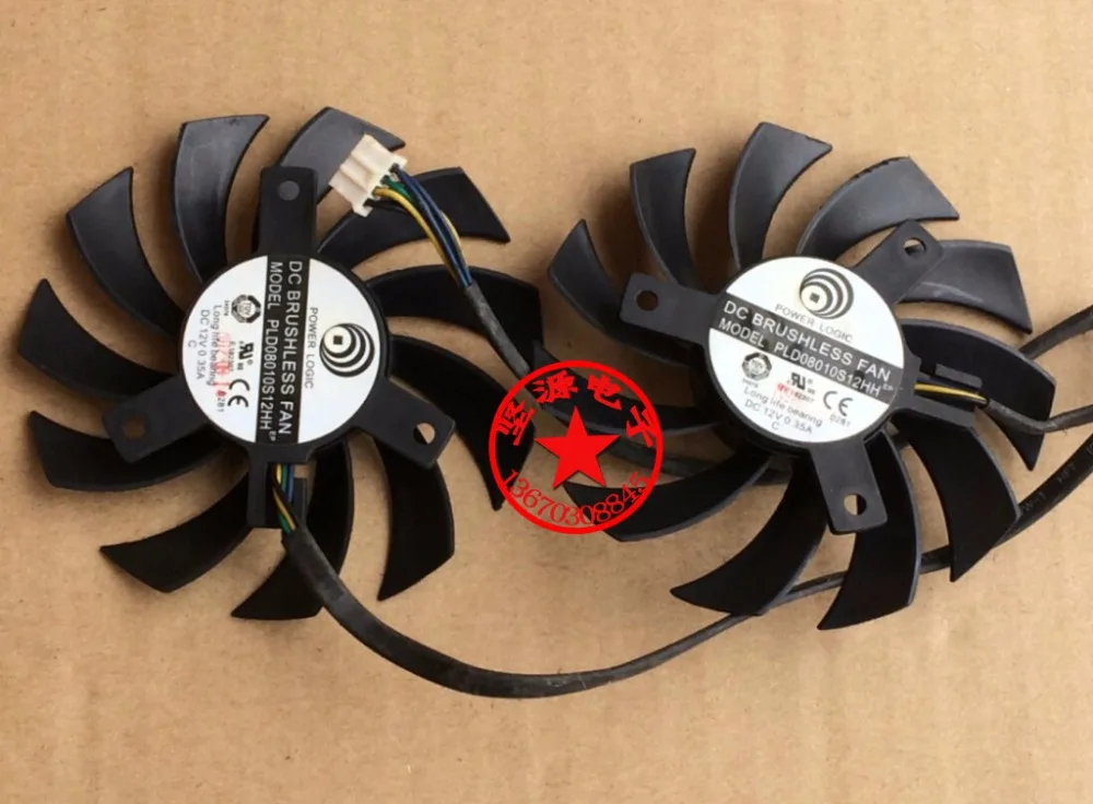 Brand New GPU Cooler Fan For MSI R6790 570GTX R6850 N460GTX Power Logic PLD08010S12HH 12V 0.35A Graphics Video Card Dual Fan
Brand New GPU Cooler Fan For MSI R6790 570GTX R6850 N460GTX Power Logic PLD08010S12HH 12V 0.35A Graphics Video Card Dual Fan