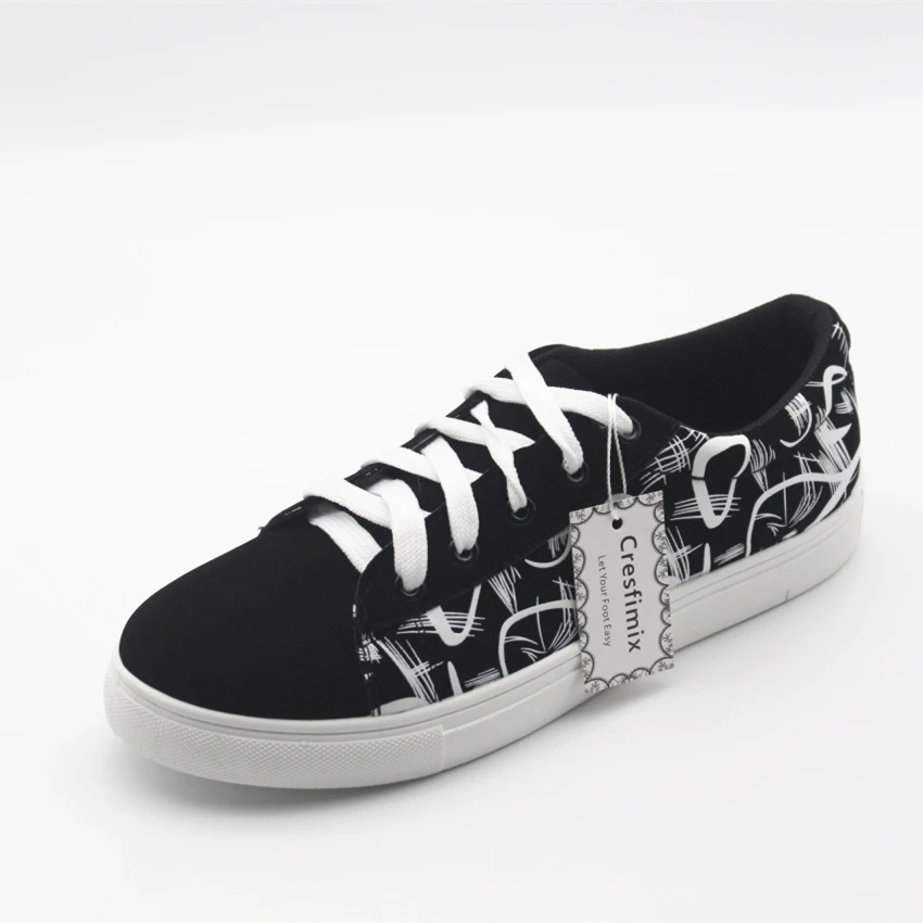 Cresfimix men high quality canvas vulcanization shoes male casual pattern shoes male black & white lace up shoes zapatos hombre
Cresfimix men high quality canvas vulcanization shoes male casual pattern shoes male black & white lace up shoes zapatos hombre