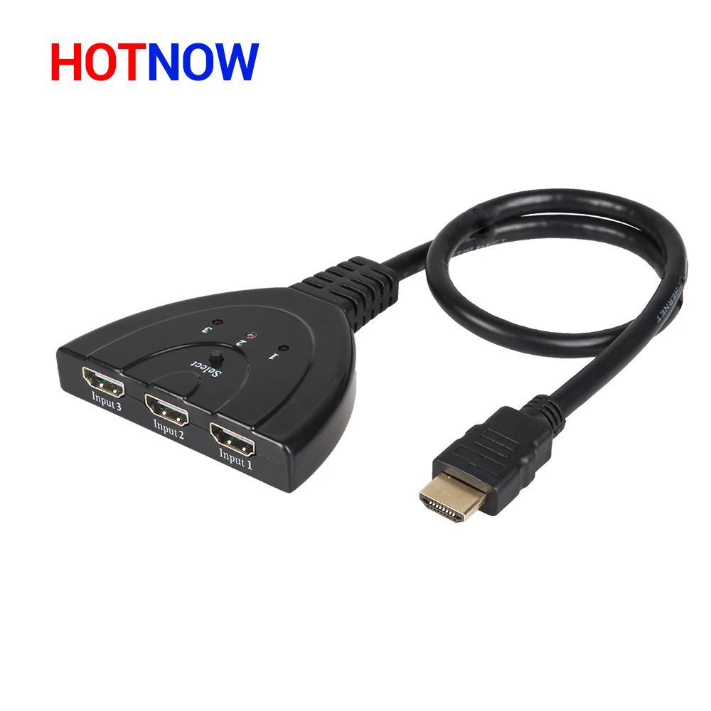 HDMI переключатель 3x1 Full HD 1080P 3D видео 3 в 1 Выход конвертер адаптер кабель для HDTV DVD PS3