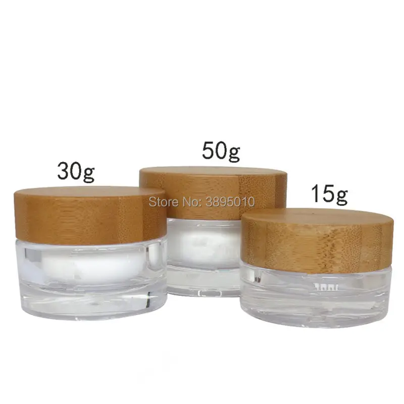 30g 50g Bamboo Wood Lid Acrylic Jar, Cosmetic Cream Packaging Bottle, Bamboo Cover Acrylic Bottle, Bamboo Cap Jar F741
30g 50g Bamboo Wood Lid Acrylic Jar, Cosmetic Cream Packaging Bottle, Bamboo Cover Acrylic Bottle, Bamboo Cap Jar F741