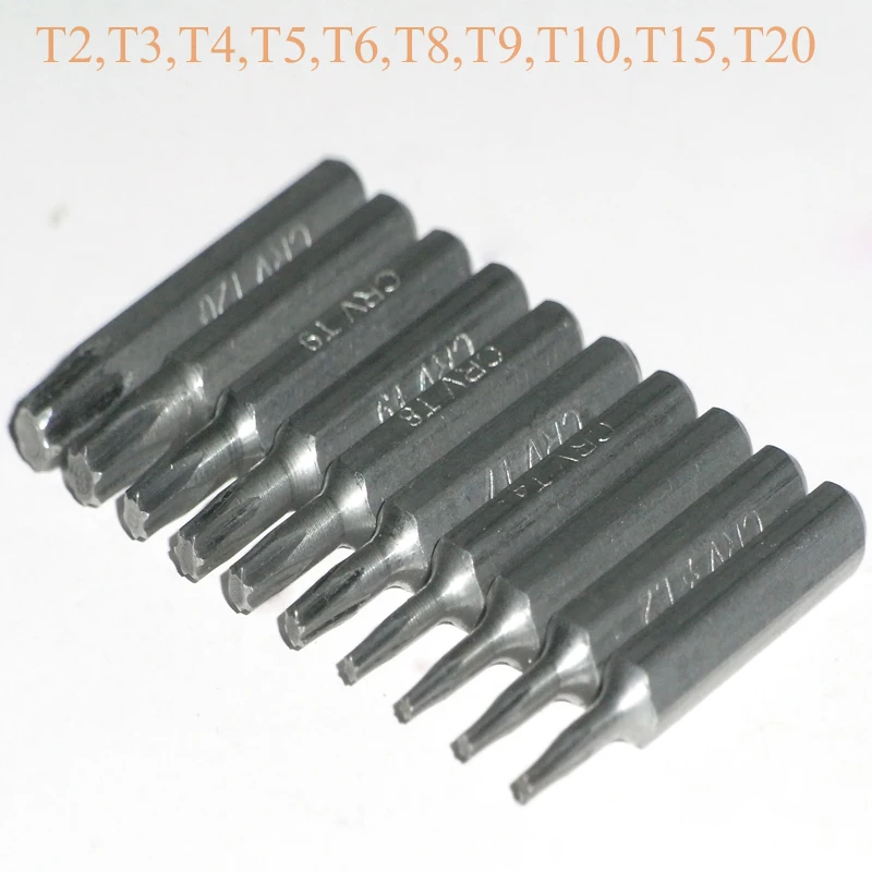 Набор Бит Torx для отверток T2 T3 T4 T5 T6 T8 T9 T10 T15 T20 10 шт./лот новинка|Отвертка| |