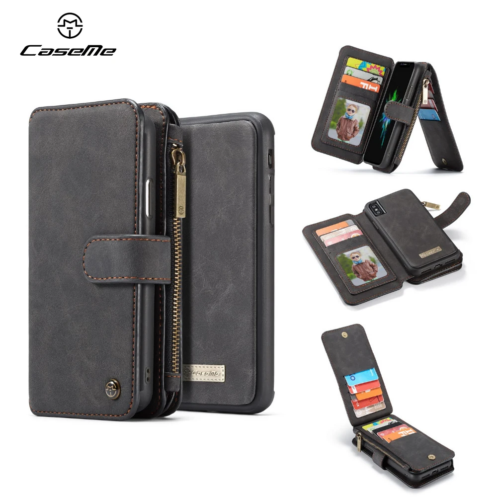 CaseMe Luxury Leather Wallet Case for iPhone 11 Pro XS XR xs max Card Holder Zipper Magnetic Phone Purse Flip Cases for 7 8plus
CaseMe Luxury Leather Wallet Case for iPhone 11 Pro XS XR xs max Card Holder Zipper Magnetic Phone Purse Flip Cases for 7 8plus