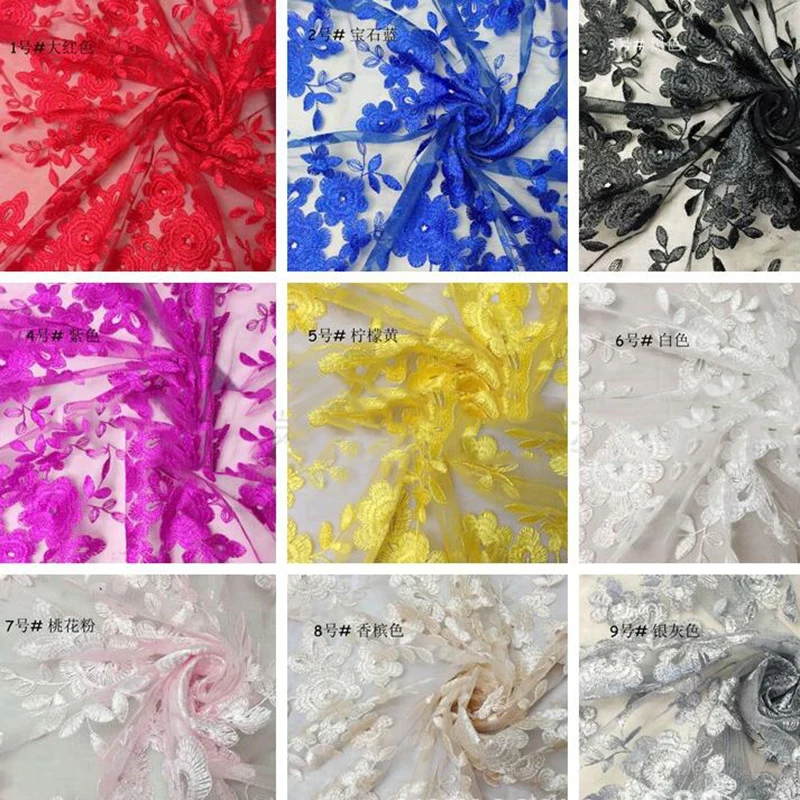 1Yard Embroidered Fabric Organza Flowers Sewing Lace Fabric For Wedding Dress High Quality Lace Accessories DIY Crafts
1Yard Embroidered Fabric Organza Flowers Sewing Lace Fabric For Wedding Dress High Quality Lace Accessories DIY Crafts