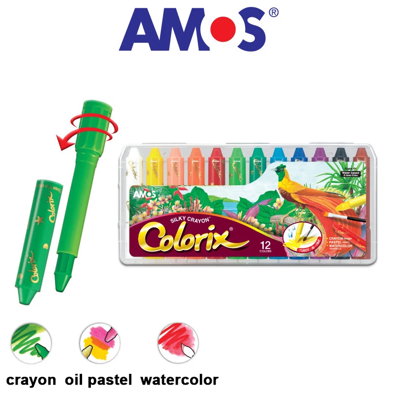 12 Colors/set Rotatable Thick Crayon Water-soluble Oil Painting Stick Easy-to-wash Safe Non-toxic Powder Crayon Kids Stationery
12 Colors/set Rotatable Thick Crayon Water-soluble Oil Painting Stick Easy-to-wash Safe Non-toxic Powder Crayon Kids Stationery