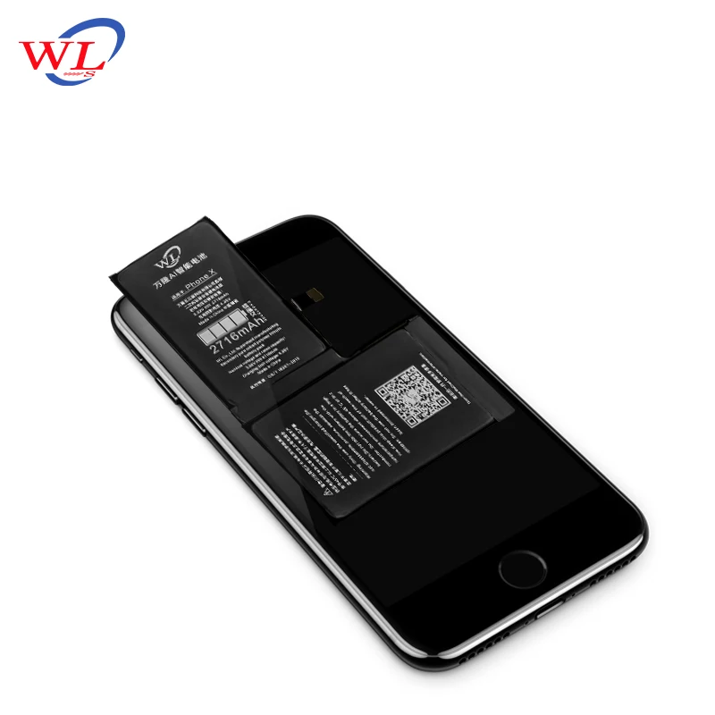100% WL Оригинальная Аккумуляторная батарея для iPhone X с реальной емкостью и