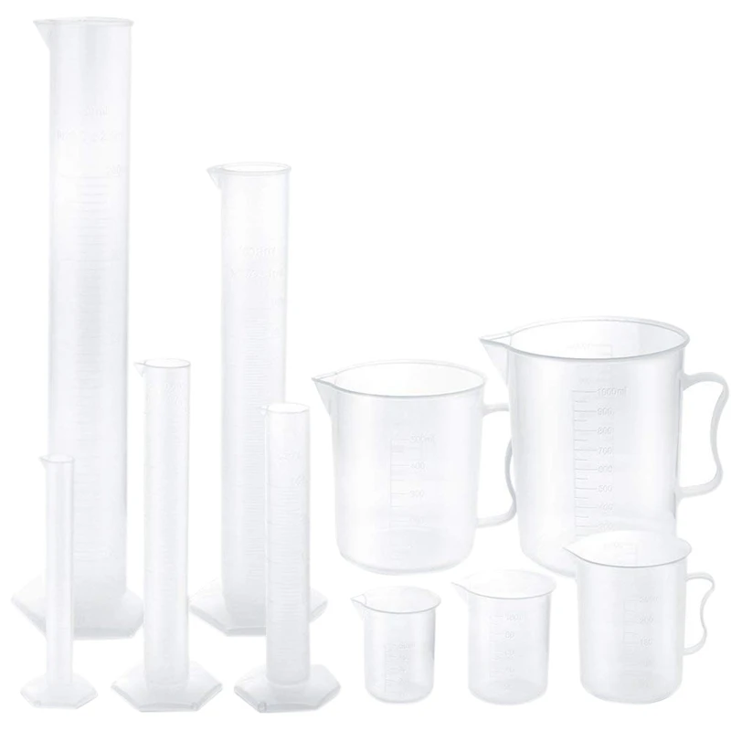 Plastic Graduated Cylinders and Plastic Beakers,5pcs Plastic Graduated Cylinders 10ml 25ml 50ml 100ml 250ml and 5pcs Plastic B
Plastic Graduated Cylinders and Plastic Beakers,5pcs Plastic Graduated Cylinders 10ml 25ml 50ml 100ml 250ml and 5pcs Plastic B