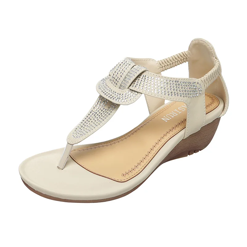 Women's shoes bohemian high heel wedge sandals women's round toe fashion shoes IELTS running shoes
Women's shoes bohemian high heel wedge sandals women's round toe fashion shoes IELTS running shoes