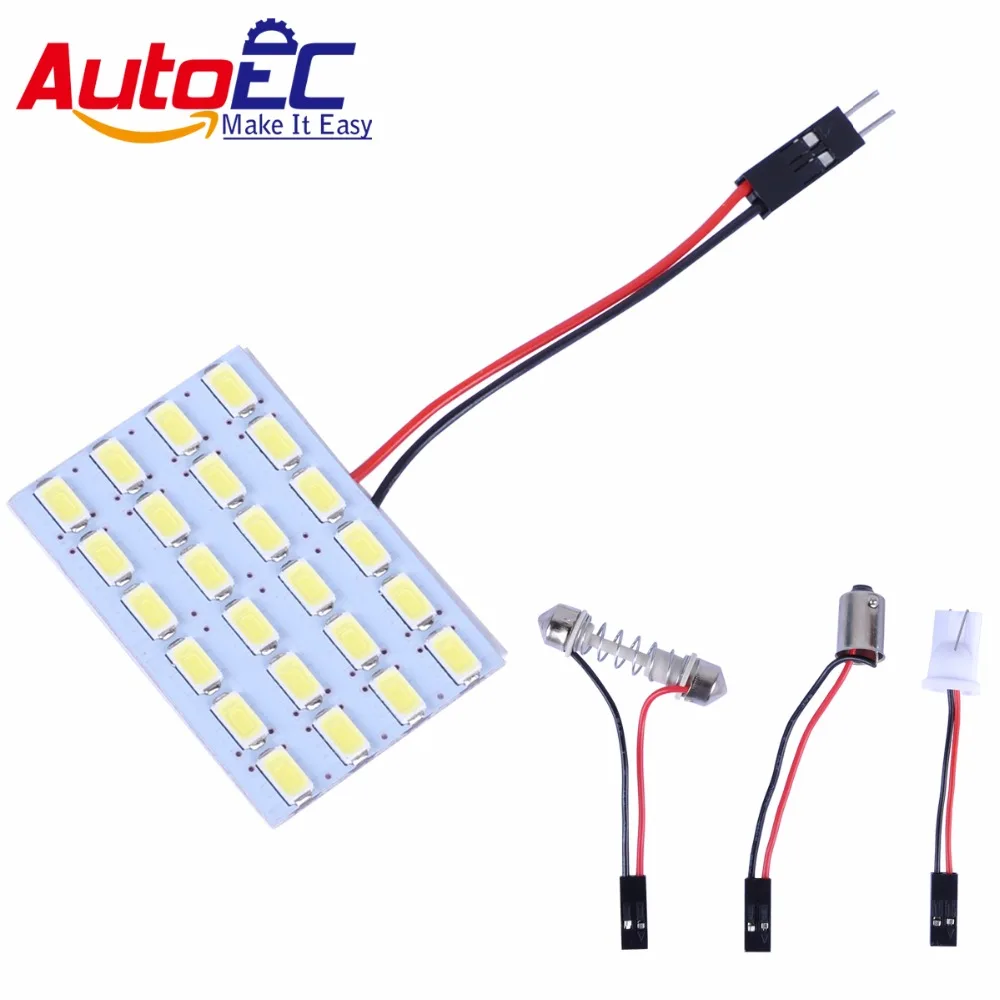 AutoEC 10x Car Festoon dome with t10 ba9s Adapters 5630 5730 24 SMD chip led 5000k Panel roof map reading light Lamp #LL30
AutoEC 10x Car Festoon dome with t10 ba9s Adapters 5630 5730 24 SMD chip led 5000k Panel roof map reading light Lamp #LL30