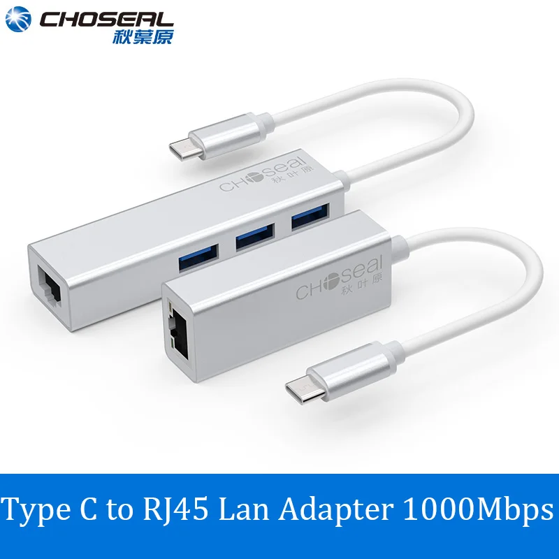 Choseal USB-C to Gigabit Ethernet RJ45 Lan Adapter Multi USB 3.0 Lan converter For MacBook Pro Galaxy S9/S8/Note9 Type C Network
Choseal USB-C to Gigabit Ethernet RJ45 Lan Adapter Multi USB 3.0 Lan converter For MacBook Pro Galaxy S9/S8/Note9 Type C Network