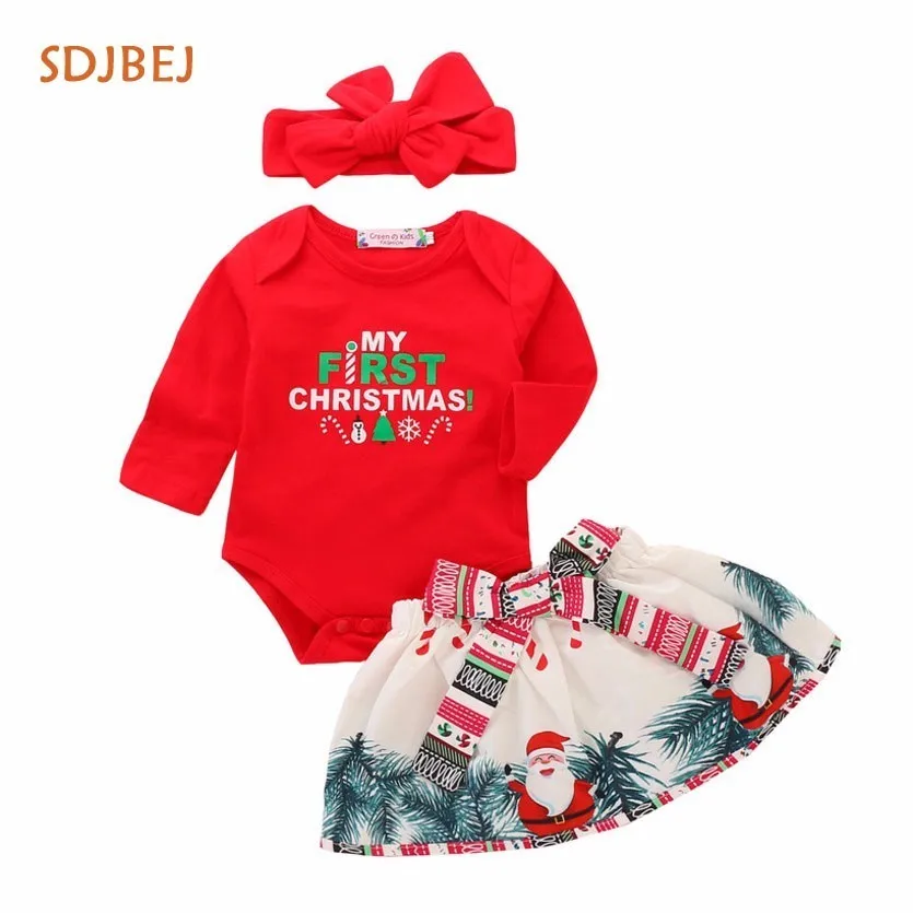 2018 Christmas Newborn Infant Baby Girls Clothes Sets 3PCS Long Sleeve Baby Rompers Floral Skirts And Headband
2018 Christmas Newborn Infant Baby Girls Clothes Sets 3PCS Long Sleeve Baby Rompers Floral Skirts And Headband