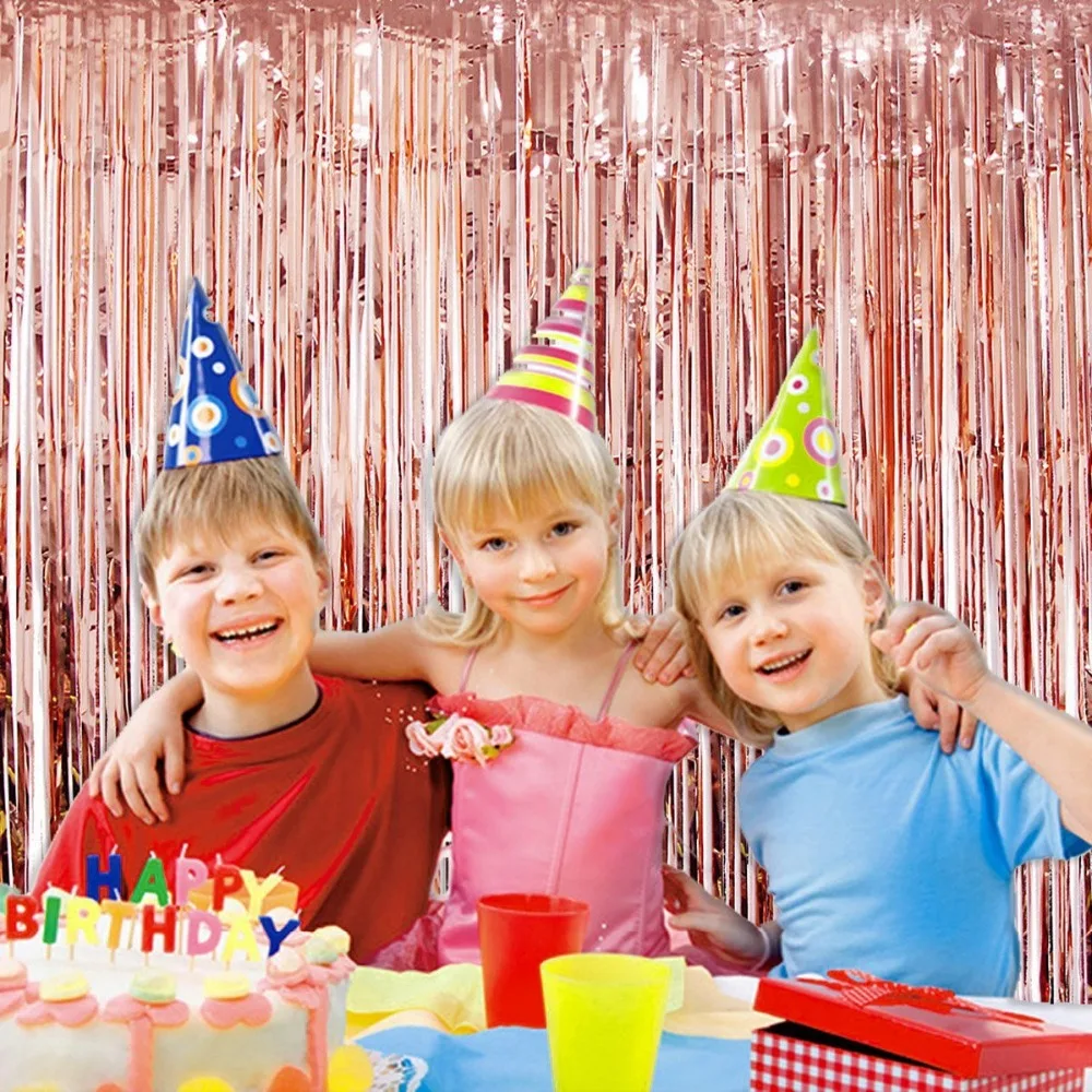 3.2 ft x 6.5 ft Metallic Tinsel Foil Fringe Curtains for Party Photo Backdrop Wedding Decoration
3.2 ft x 6.5 ft Metallic Tinsel Foil Fringe Curtains for Party Photo Backdrop Wedding Decoration