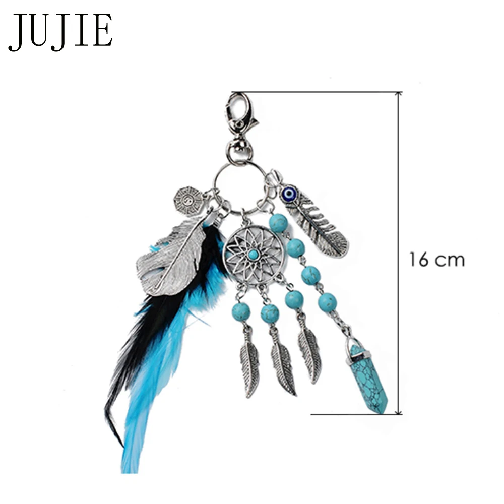 JUJIE Natural Stone Blue Su flow Key Chains For Women 2017 Fashion Silver Color Dreamcatcher KeyringBoho Jewelry Handmade Gifts
JUJIE Natural Stone Blue Su flow Key Chains For Women 2017 Fashion Silver Color Dreamcatcher KeyringBoho Jewelry Handmade Gifts