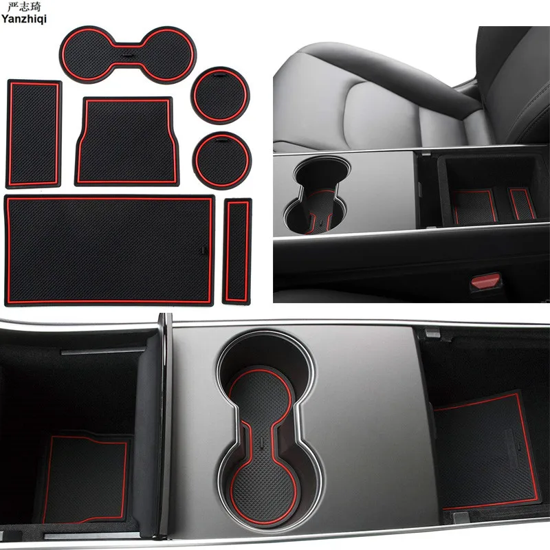 For Tesla Model 3 2017 2018 2019 rubber mat door mat anti-slip Cup pad Interior decoration accessory styling Gate slot pad
For Tesla Model 3 2017 2018 2019 rubber mat door mat anti-slip Cup pad Interior decoration accessory styling Gate slot pad