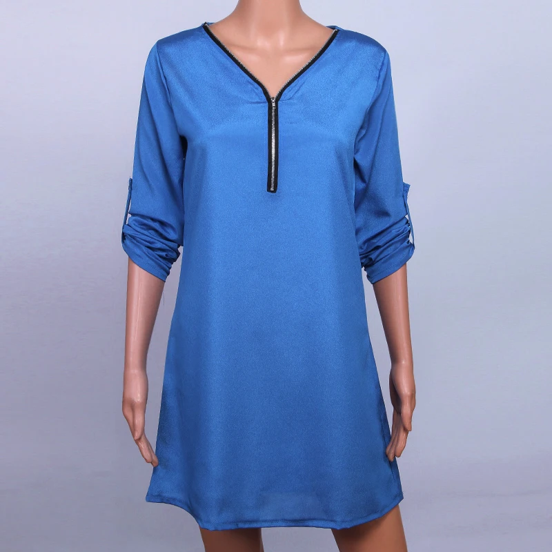 Plus Size Women Summer Dress Boho Style Zipper V-Neck Chiffon Beach Dress Tunic Sundress Loose Mini Party Dress Vestidos SJ1056V
Plus Size Women Summer Dress Boho Style Zipper V-Neck Chiffon Beach Dress Tunic Sundress Loose Mini Party Dress Vestidos SJ1056V