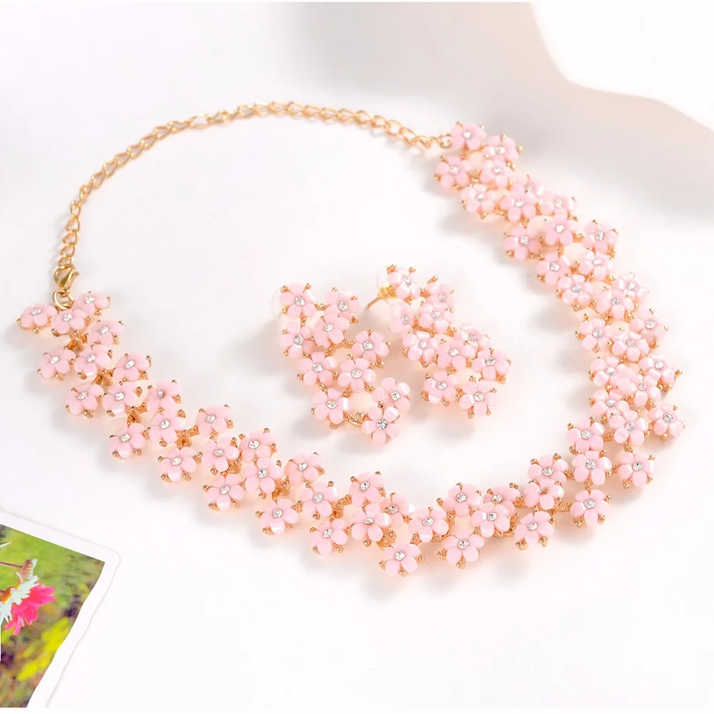MINHIN Austrian Crystal Enamel Pink Flower Jewelry Set Ladies Exaggeration Temperament 4 Colors Wedding Jewelry Sets
MINHIN Austrian Crystal Enamel Pink Flower Jewelry Set Ladies Exaggeration Temperament 4 Colors Wedding Jewelry Sets
