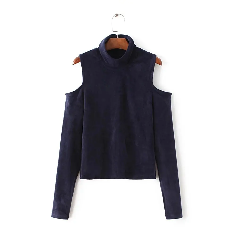 Women Navy Blue Velvet Shirts Tops Autumn Off Shoulder Long Sleeve Turtleneck Blouse Pullover Tops Ladies Elegant Velour Blouse
Women Navy Blue Velvet Shirts Tops Autumn Off Shoulder Long Sleeve Turtleneck Blouse Pullover Tops Ladies Elegant Velour Blouse