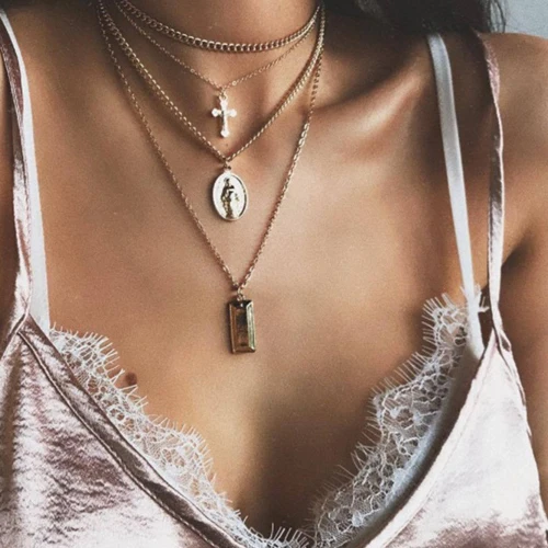 Seblasy Vintage Punk Big Statement Madonna Cross Choker Necklaces Pendants for Women Retro Multi Layer Clavicle Chain Jewelry
Seblasy Vintage Punk Big Statement Madonna Cross Choker Necklaces Pendants for Women Retro Multi Layer Clavicle Chain Jewelry