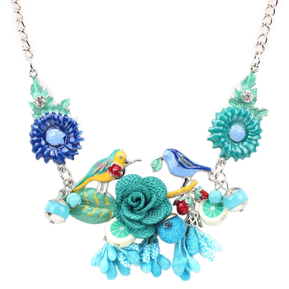 Bonsny Statement Choker Enamel Bird Flower Necklace Alloy Long Chain Pendants 2016 New Jewelry For Women Charm Accessories
Bonsny Statement Choker Enamel Bird Flower Necklace Alloy Long Chain Pendants 2016 New Jewelry For Women Charm Accessories