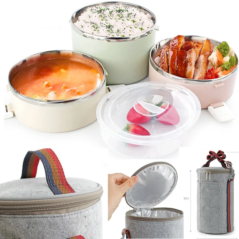 3 layer Large 1 pcs Stainless Steel Lunch Box dinnerware Sets Food Container Lunch food box with Thermal Bag
3 layer Large 1 pcs Stainless Steel Lunch Box dinnerware Sets Food Container Lunch food box with Thermal Bag