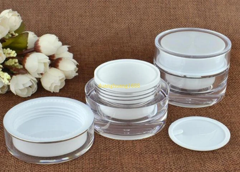 5 10 15 20 30 50 G ML Empty Clear Upscale Refillable Acrylic Makeup Cosmetic Face Cream Lotion Jar Pot Bottle Container with lin 
5 10 15 20 30 50 G ML Empty Clear Upscale Refillable Acrylic Makeup Cosmetic Face Cream Lotion Jar Pot Bottle Container with lin