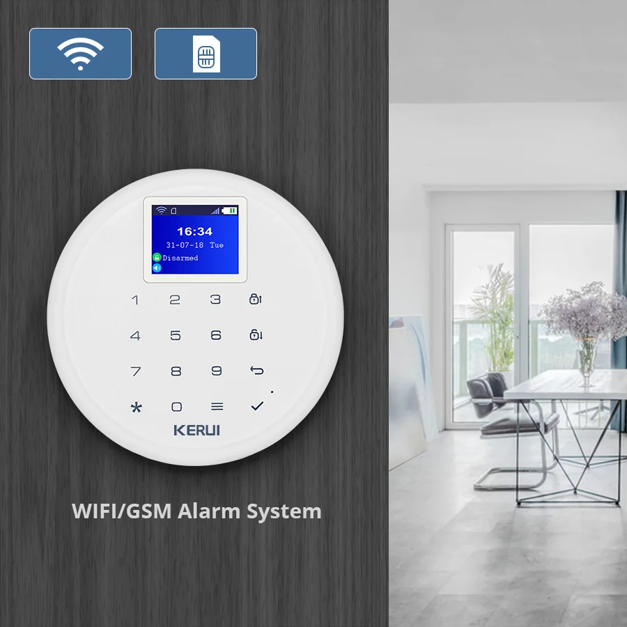 Новый KERUI W17 англо рус ES DE IT FR переключаемый GSM сигнализация Wi Fi Системы с анти pet PIR