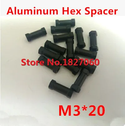 20 Pieces M3*20 Aluminum Female to Female Hex Nut Standoff Spacer With Black Color Anodized Column for Airplane Model
20 Pieces M3*20 Aluminum Female to Female Hex Nut Standoff Spacer With Black Color Anodized Column for Airplane Model