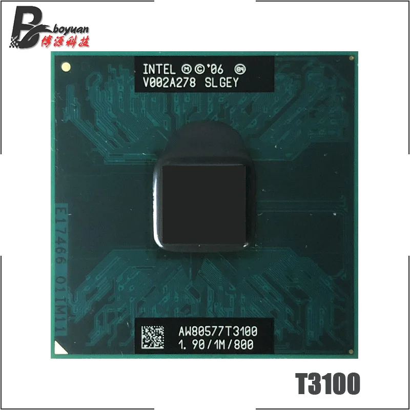 Двухъядерный процессор Intel Mobile Celeron T3100 SLGEY 1 9 ГГц двухъядерный двухпотоковый ЦПУ