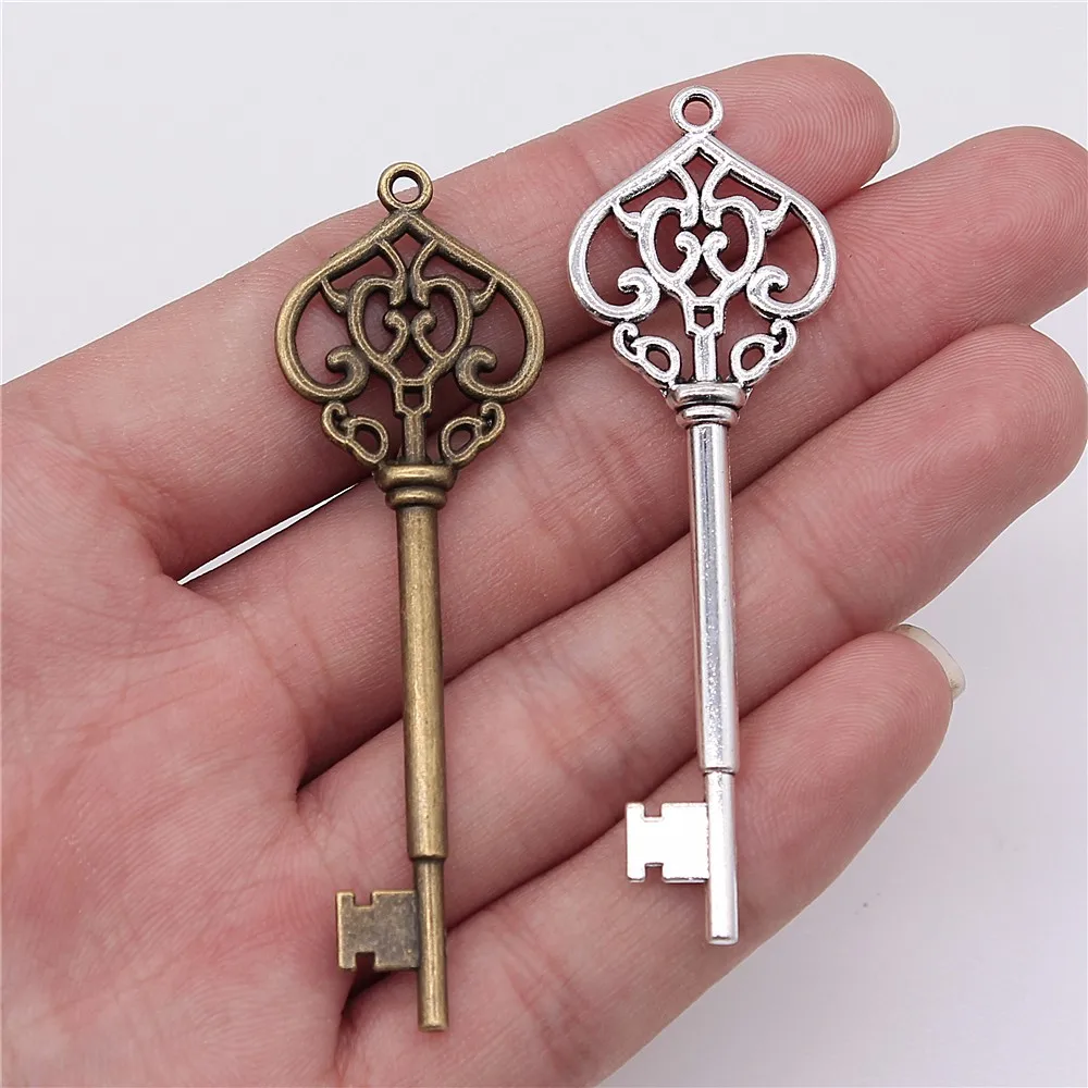 WYSIWYG 4pcs 69mm 2 Colors Antique Bronze Plated Antique Silver Color Vintage Key Pendant Key Shape Pendants Charm DIY
WYSIWYG 4pcs 69mm 2 Colors Antique Bronze Plated Antique Silver Color Vintage Key Pendant Key Shape Pendants Charm DIY