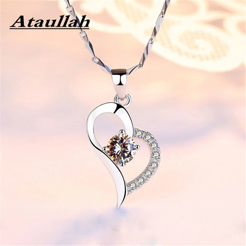 Ataullah S999 Sterling Silver Heart Crystal Necklaces For Women Fashion Jewelry Choker Pendant Gift for Girlfriend NW015
Ataullah S999 Sterling Silver Heart Crystal Necklaces For Women Fashion Jewelry Choker Pendant Gift for Girlfriend NW015