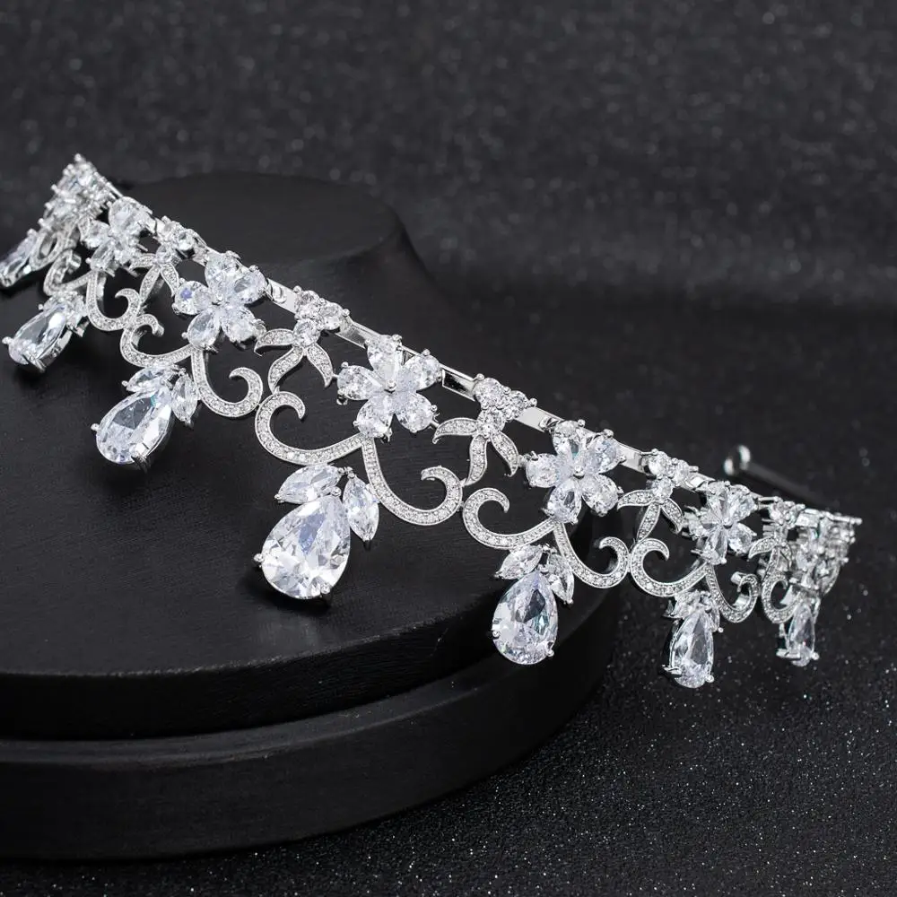 Leaves Cubic Zirconia Wedding Bridal Tiara Crown Women Girl Prom Hair Jewelry Accessories Real Platinum Plated CH10290
Leaves Cubic Zirconia Wedding Bridal Tiara Crown Women Girl Prom Hair Jewelry Accessories Real Platinum Plated CH10290