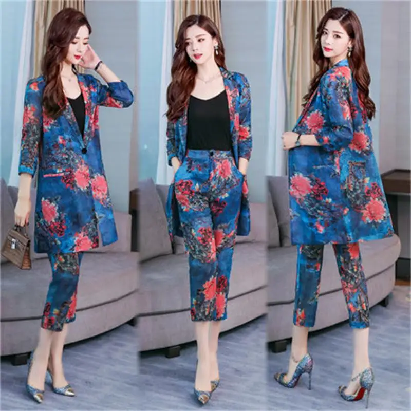 Print long and small suit suit female 2019 autumn new Korean version of the early autumn fashion fashion suit two setsof tide Ms
Print long and small suit suit female 2019 autumn new Korean version of the early autumn fashion fashion suit two setsof tide Ms