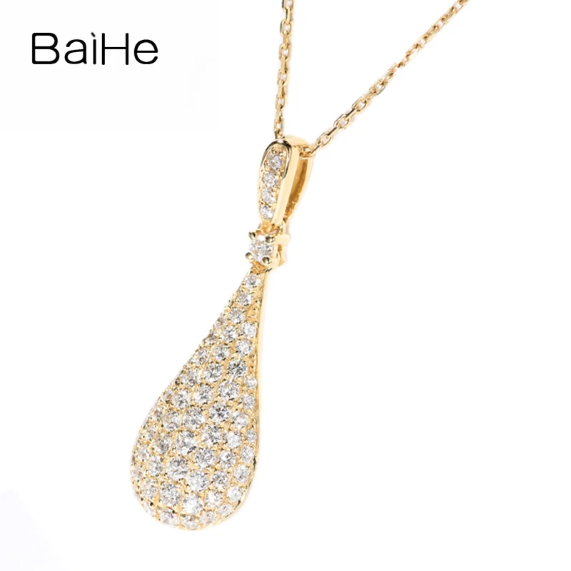 BAIHE Solid 14K Yellow Gold 0.72ct Round H/SI Natural Diamond Trendy Engagement Gift Beautiful vintage diamond Pendant
BAIHE Solid 14K Yellow Gold 0.72ct Round H/SI Natural Diamond Trendy Engagement Gift Beautiful vintage diamond Pendant
