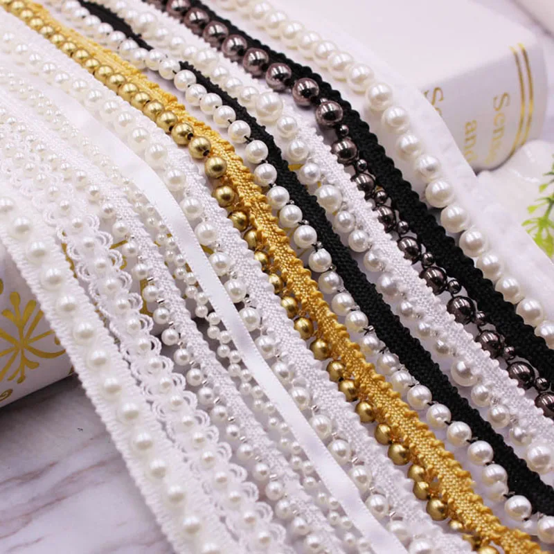 2 Yards Vintage White Pearl Beaded Cotton Chiffon Embroidered Lace Trim Ribbon Fabric Handmade DIY Wedding Dress Sewing Craft
2 Yards Vintage White Pearl Beaded Cotton Chiffon Embroidered Lace Trim Ribbon Fabric Handmade DIY Wedding Dress Sewing Craft