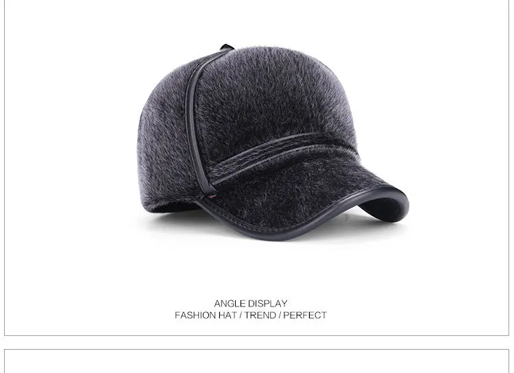 HAIGE008 Winterh Warm Earflap Hats Artificial Plush Wool Baseball Caps Men's Solid Black Windproof Riding Caps Casquette Gorros
HAIGE008 Winterh Warm Earflap Hats Artificial Plush Wool Baseball Caps Men's Solid Black Windproof Riding Caps Casquette Gorros