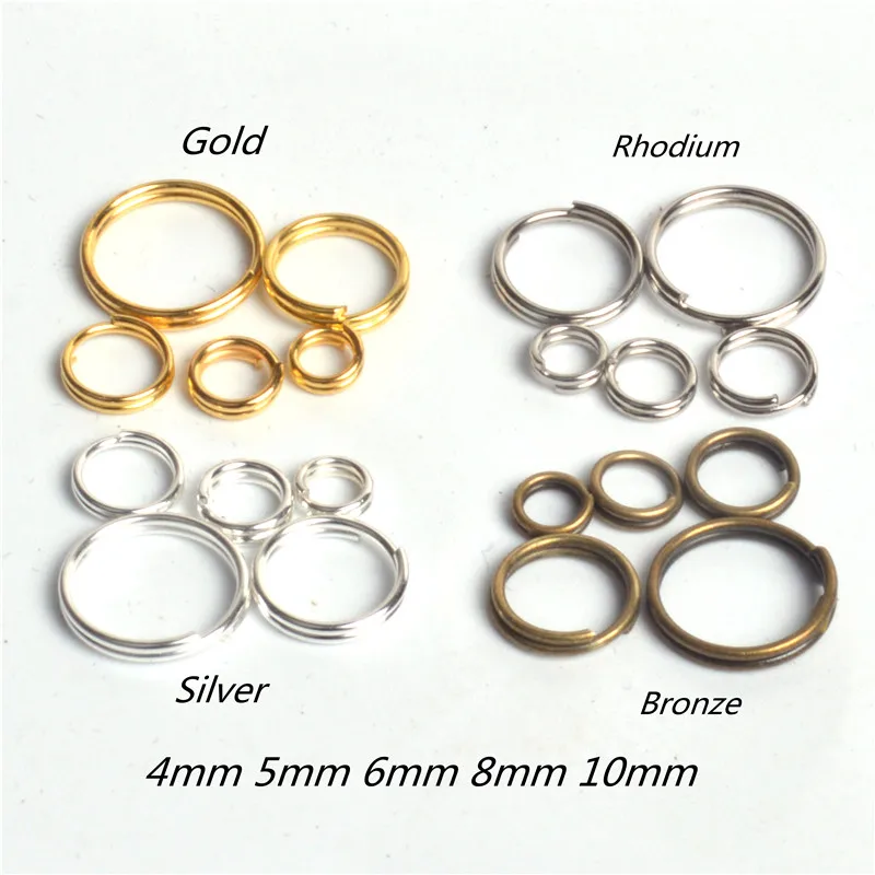 200pcs/Lot 4/5/6/8/10mm Metal DIY Jewelry Findings Open Double Loops Jump Rings & Split Ring for Jewelry Making
200pcs/Lot 4/5/6/8/10mm Metal DIY Jewelry Findings Open Double Loops Jump Rings & Split Ring for Jewelry Making