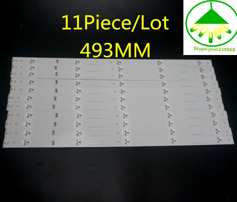 (New Kit) 11 PCS/set 5LEDs 493mm LED backlight strip SVH500A24 5LED REV06 REV07 for 50"Hisense TV
(New Kit) 11 PCS/set 5LEDs 493mm LED backlight strip SVH500A24 5LED REV06 REV07 for 50"Hisense TV